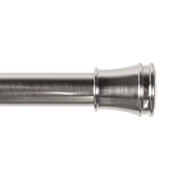 Kenney Mfg Twist & Fit 1in Tension Utility Rod, 48-84in, Brushed Nickel KNUTLYLC/18R - main